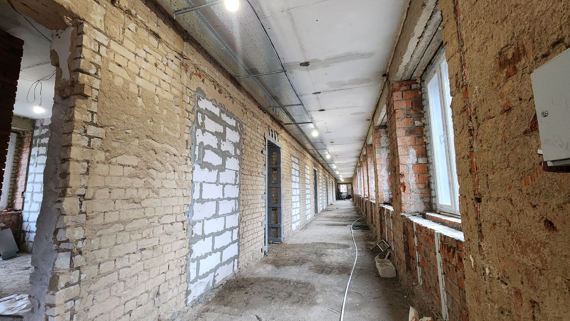 Ремонт школы, Лобня,Штукатурные работы,