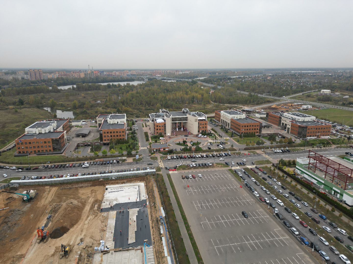 видео с коптера, дубна, оэз дубна, экономика,