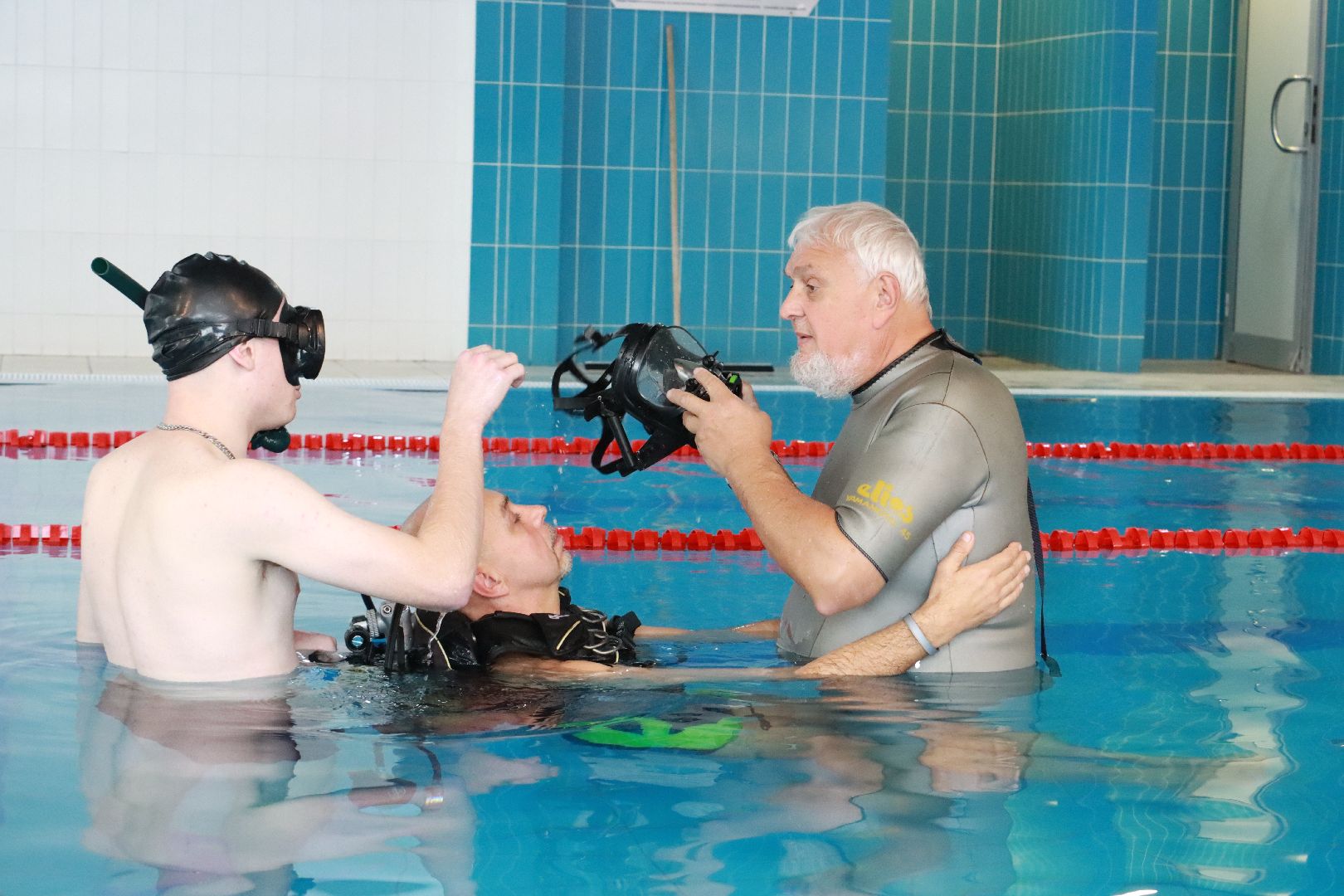 фильм, съемки фильма, инвалиды, дайвинг, спорт,