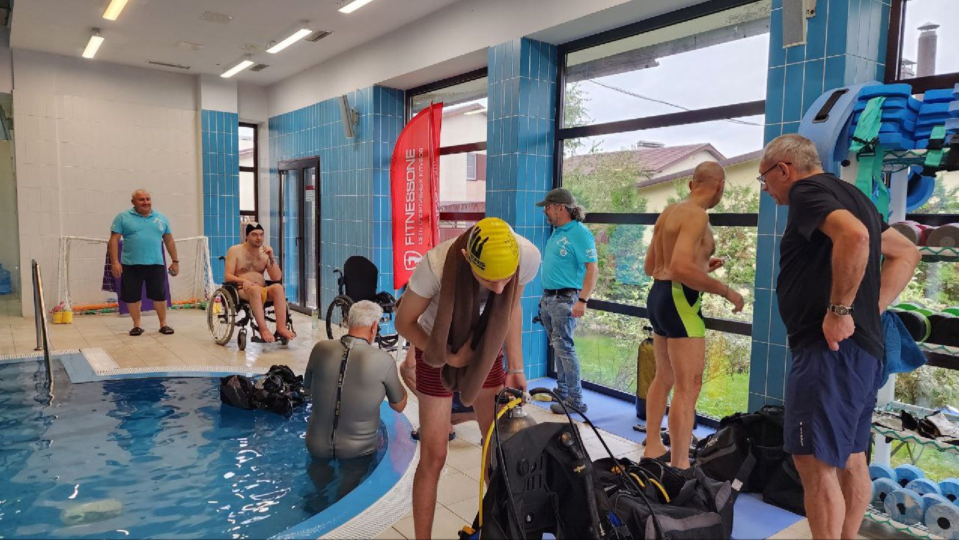 фильм, съемки фильма, инвалиды, дайвинг, спорт,