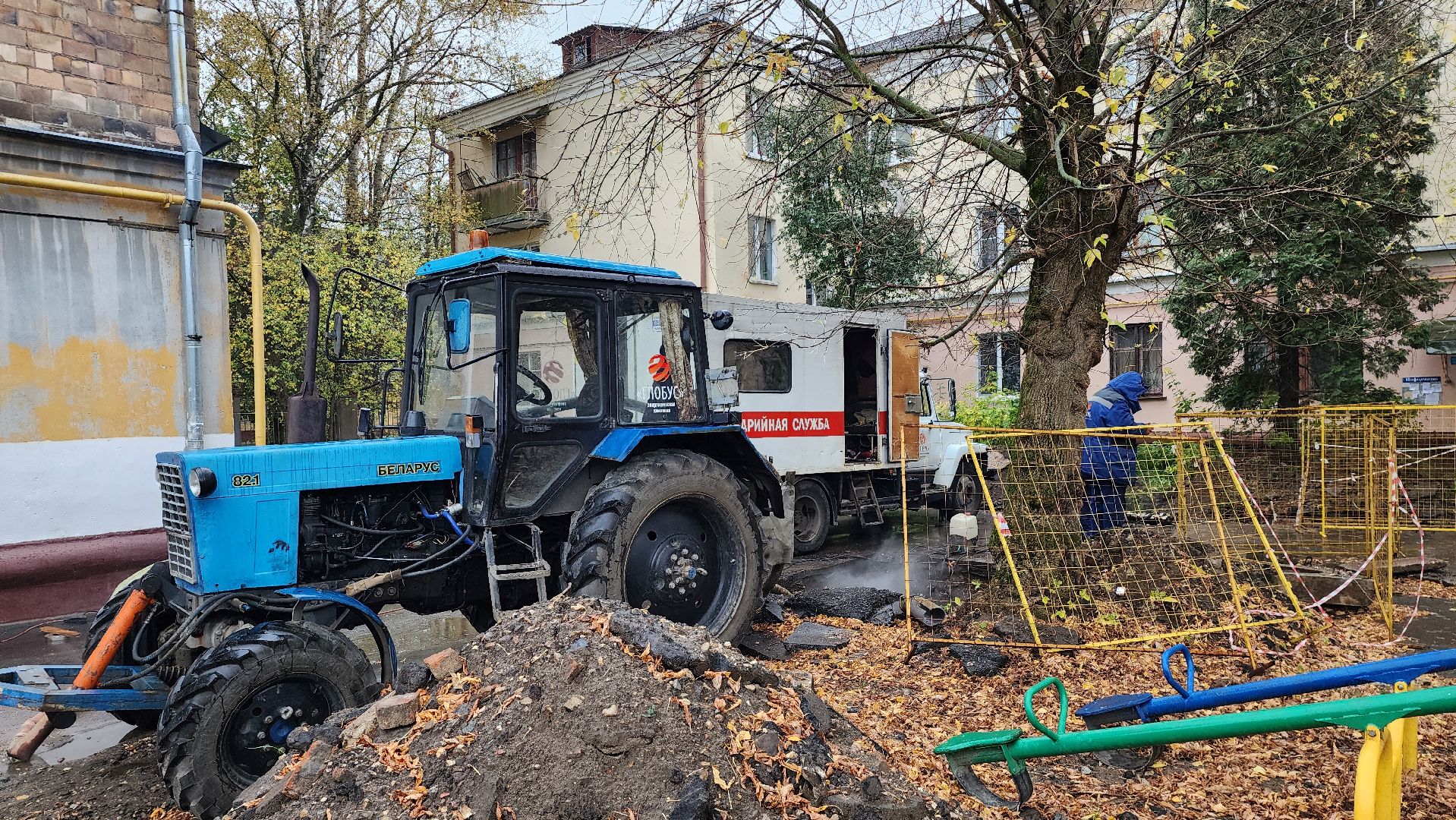 авария, теплотрасса, авария на теплотрассе, Электросталь, городской округ Электросталь,