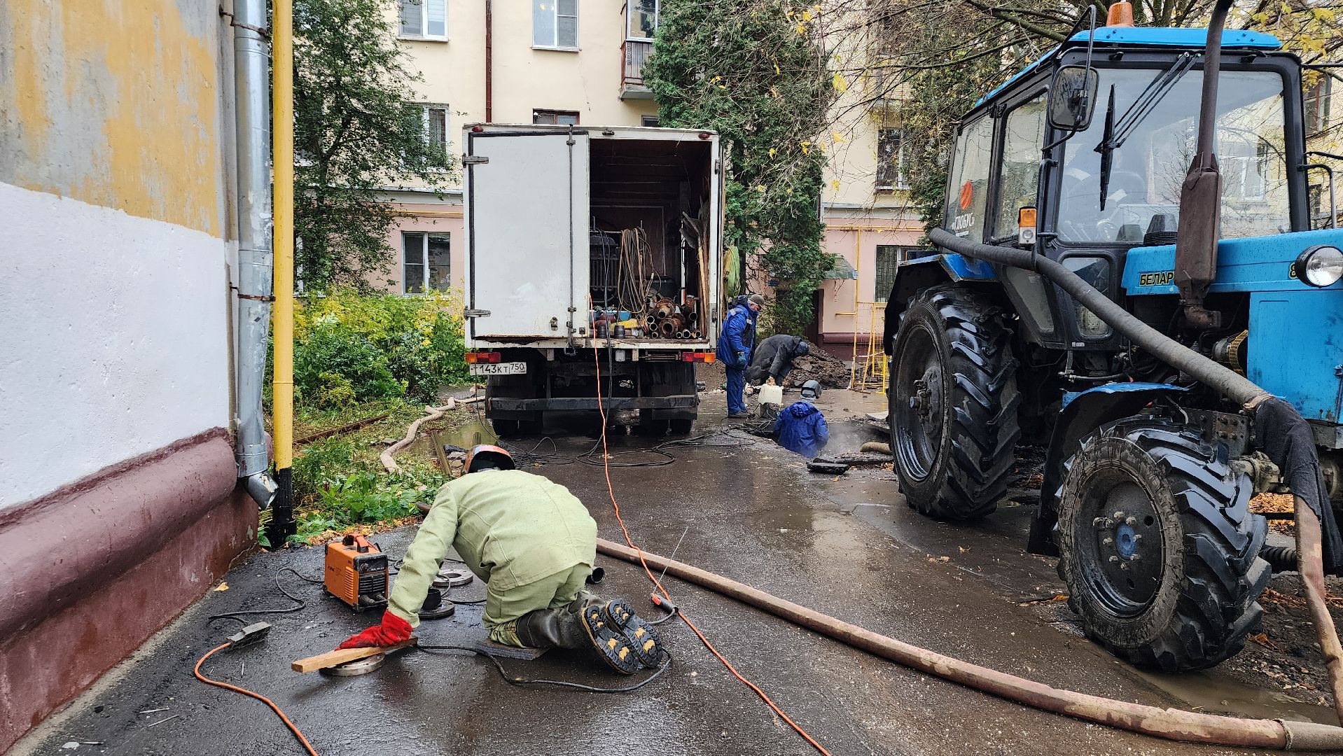 авария, теплотрасса, авария на теплотрассе, Электросталь, городской округ Электросталь,