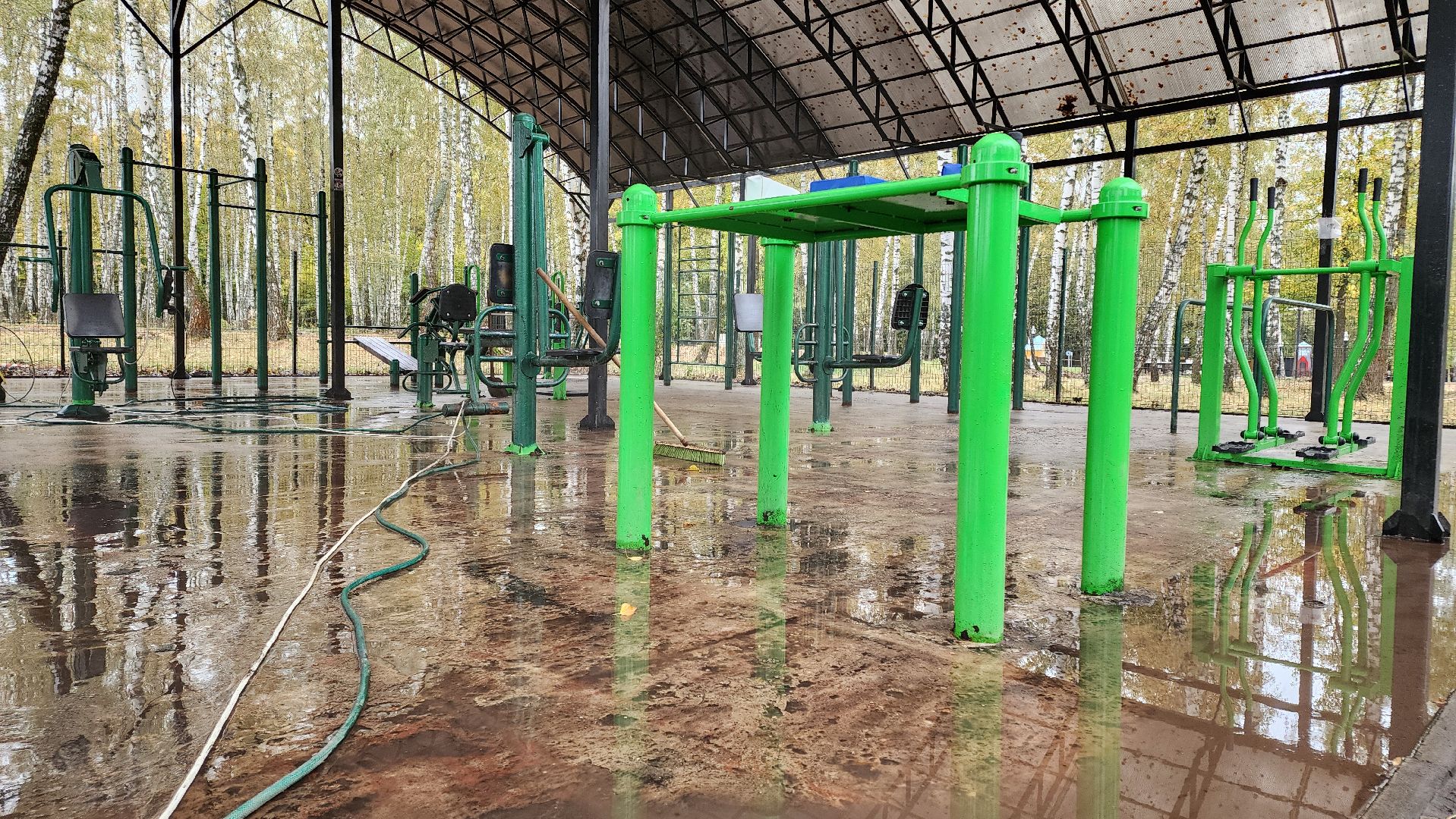 кашира, городской парк, ремонт, спортивная площадка,