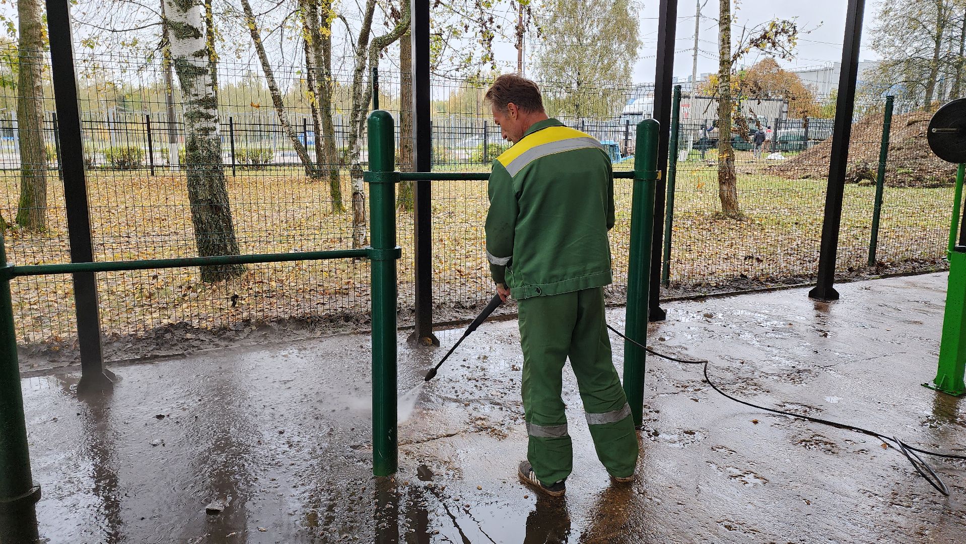 кашира, городской парк, ремонт, спортивная площадка,