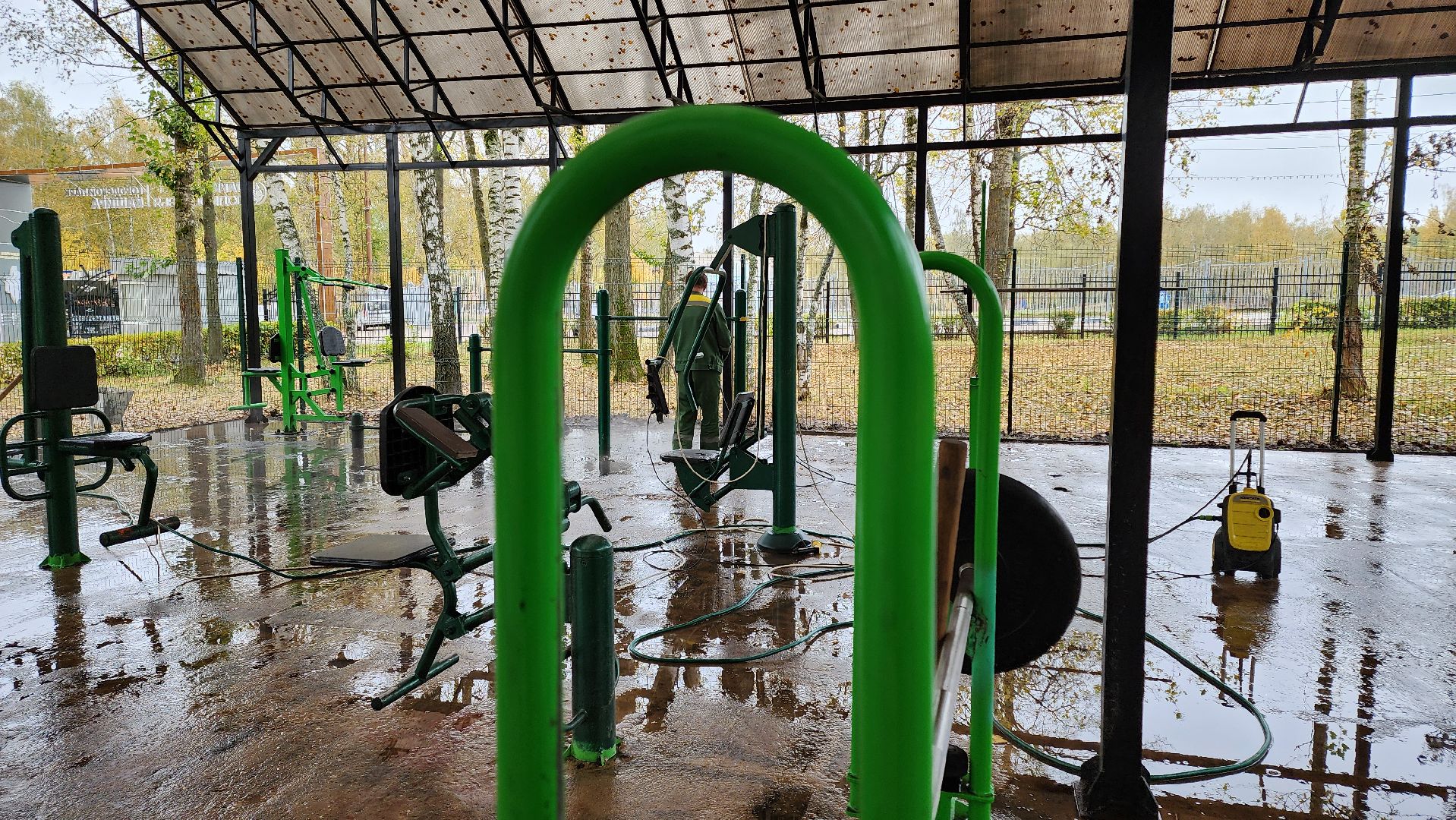 кашира, городской парк, ремонт, спортивная площадка,