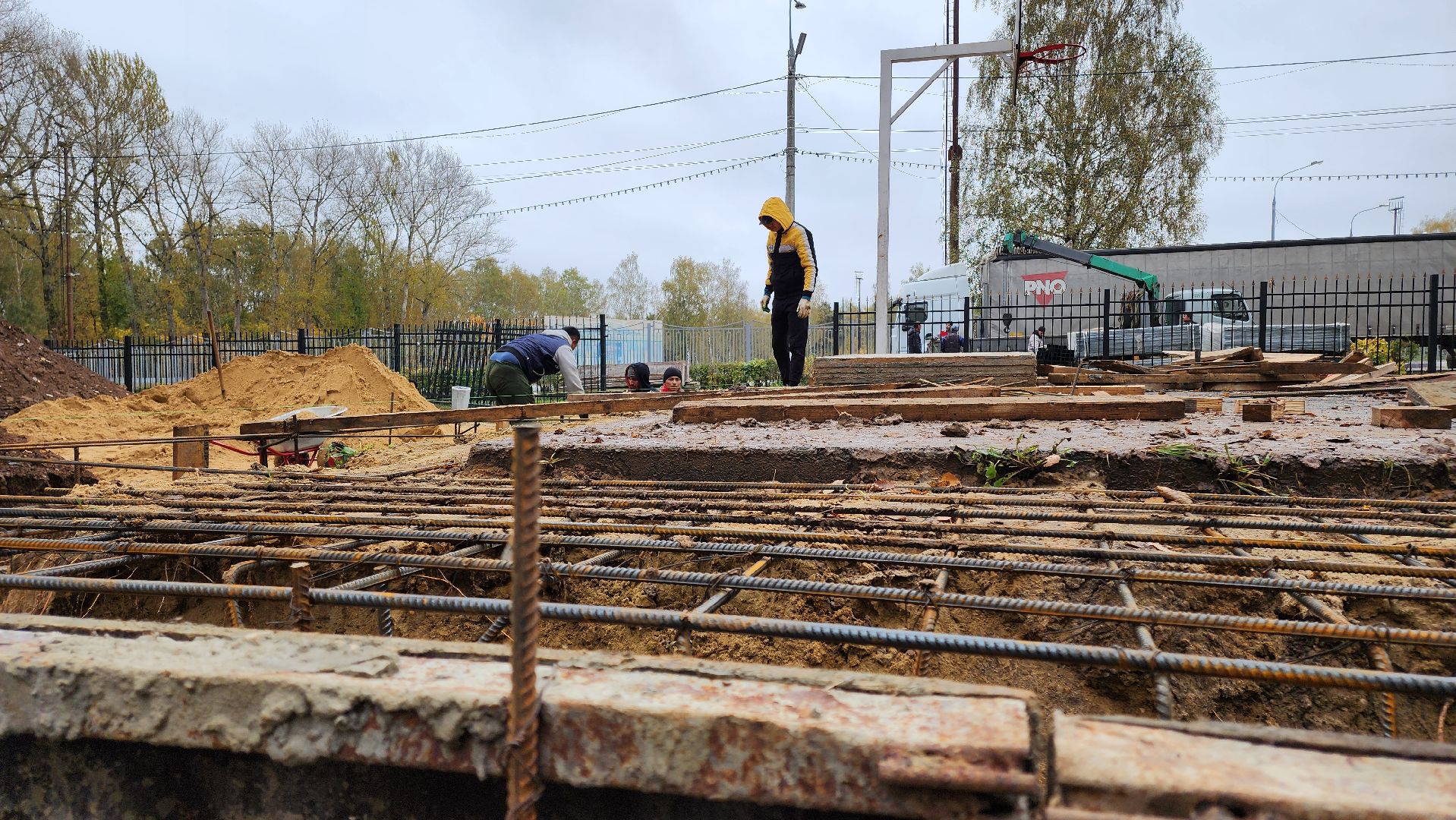 кашира, городской парк, ремонт, спортивная площадка,