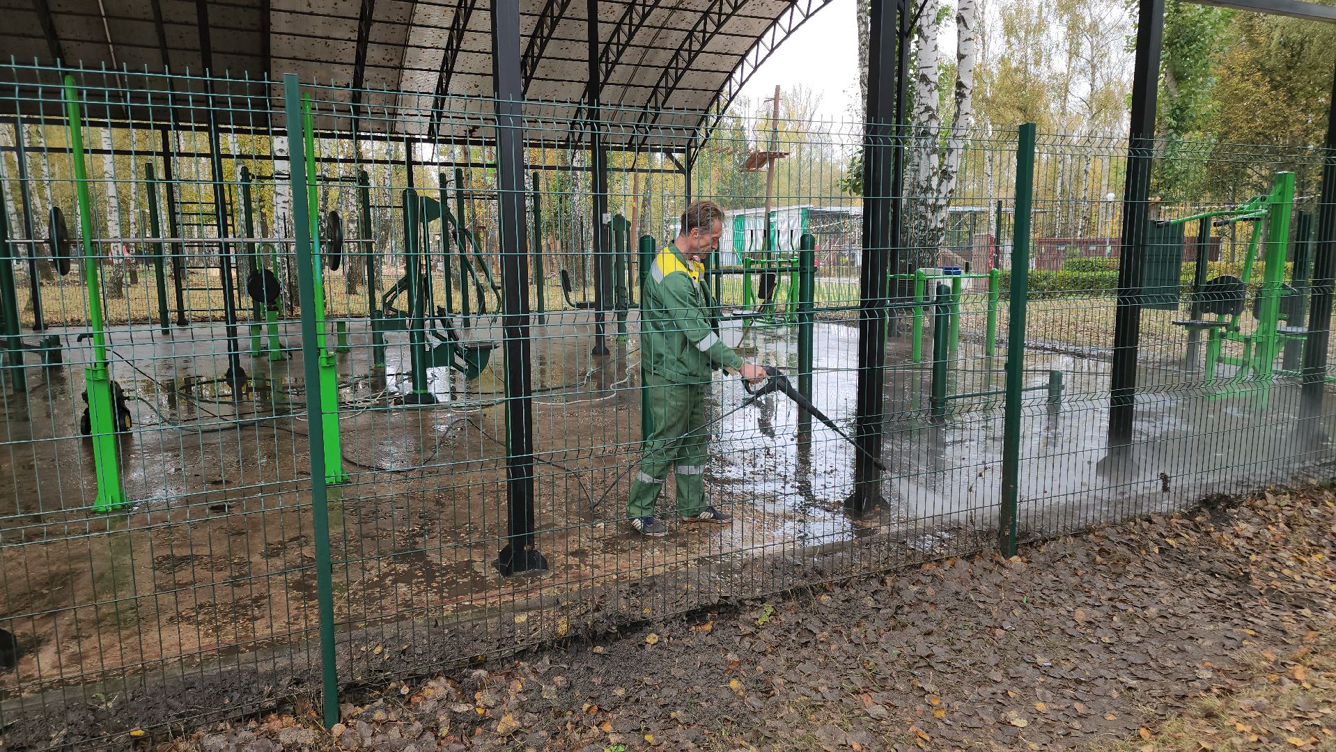 кашира, городской парк, ремонт, спортивная площадка,