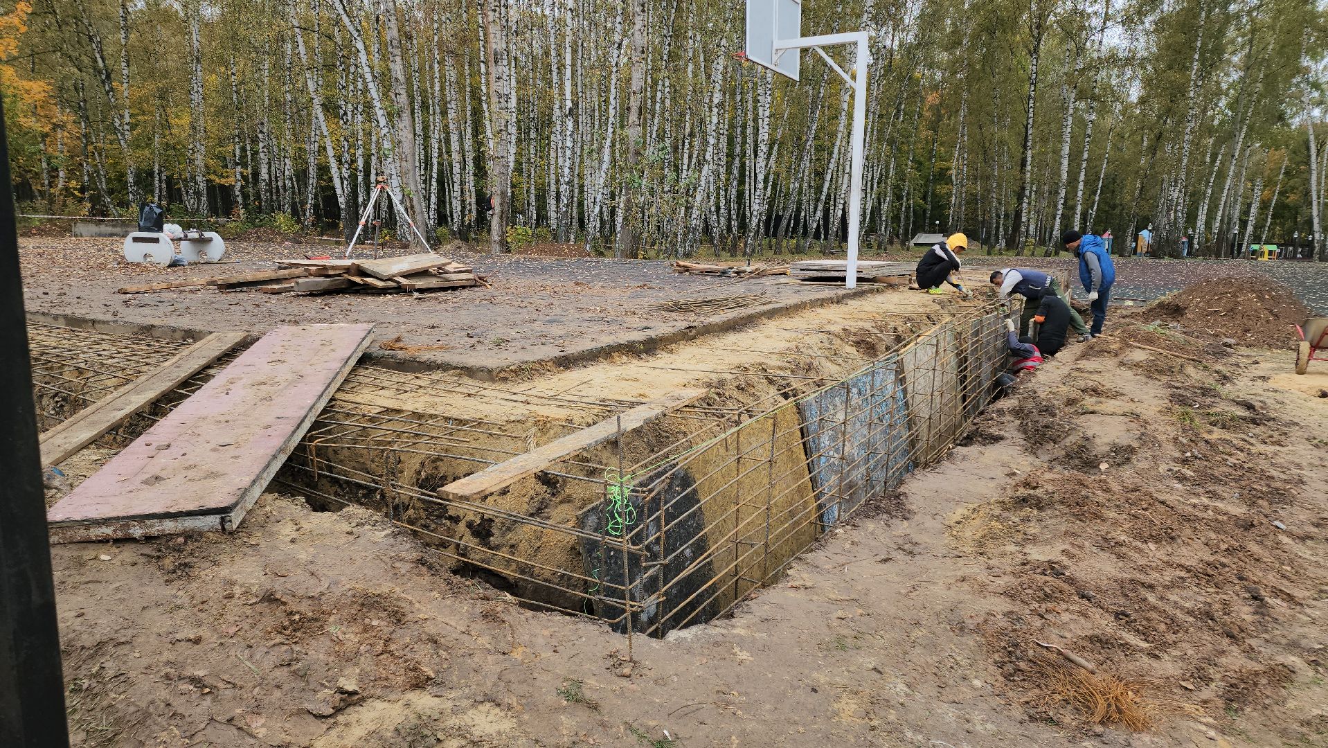 кашира, городской парк, ремонт, спортивная площадка,