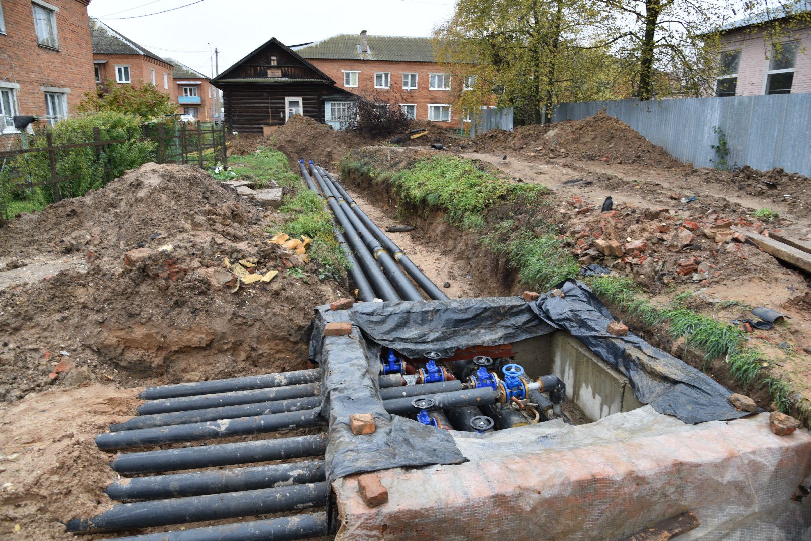 лотошино, новолотошино, жкх, коммунальная инфраструктура, теплотрасса, трубы, замена теплотрассы, замена труб,