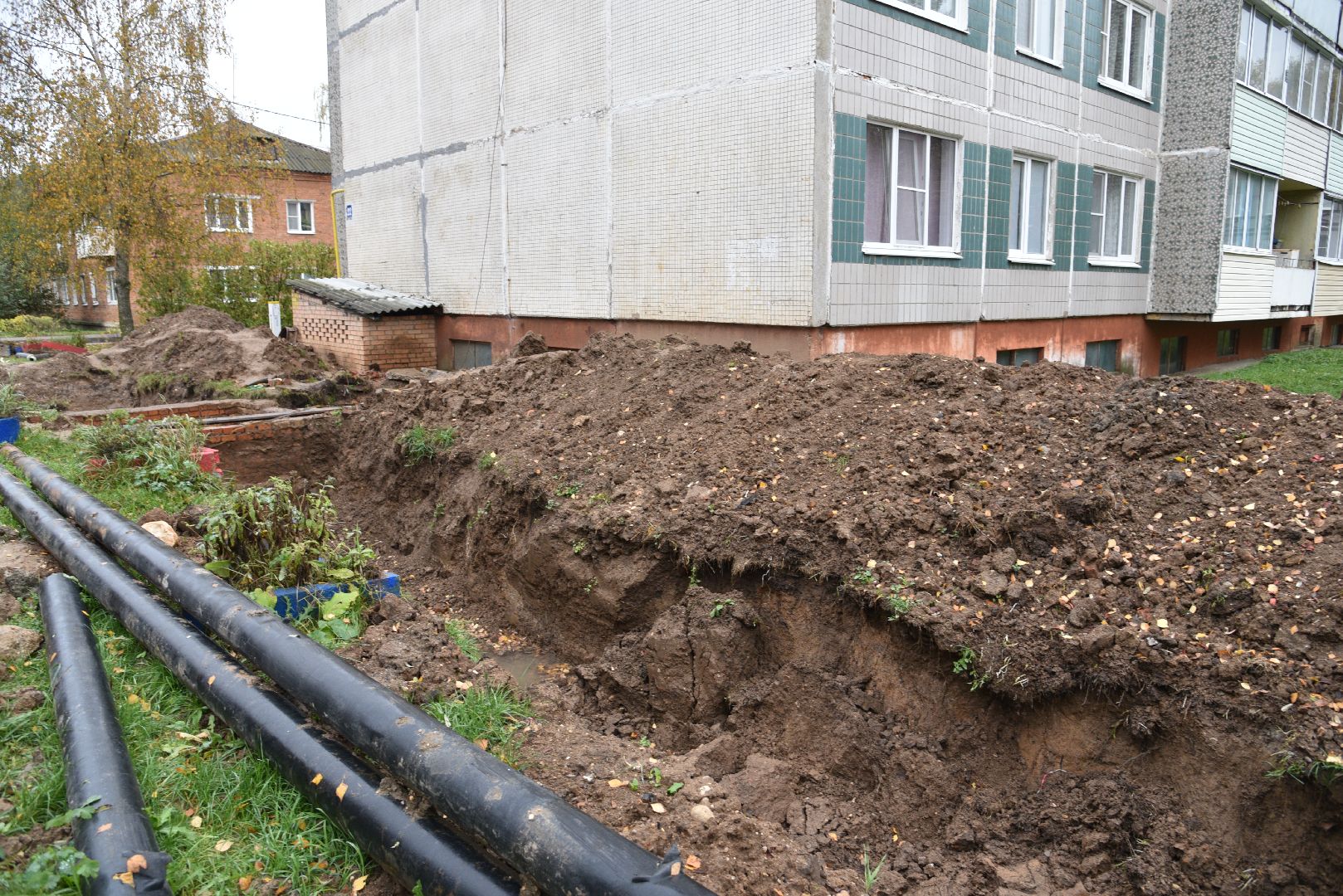 лотошино, новолотошино, жкх, коммунальная инфраструктура, теплотрасса, трубы, замена теплотрассы, замена труб,