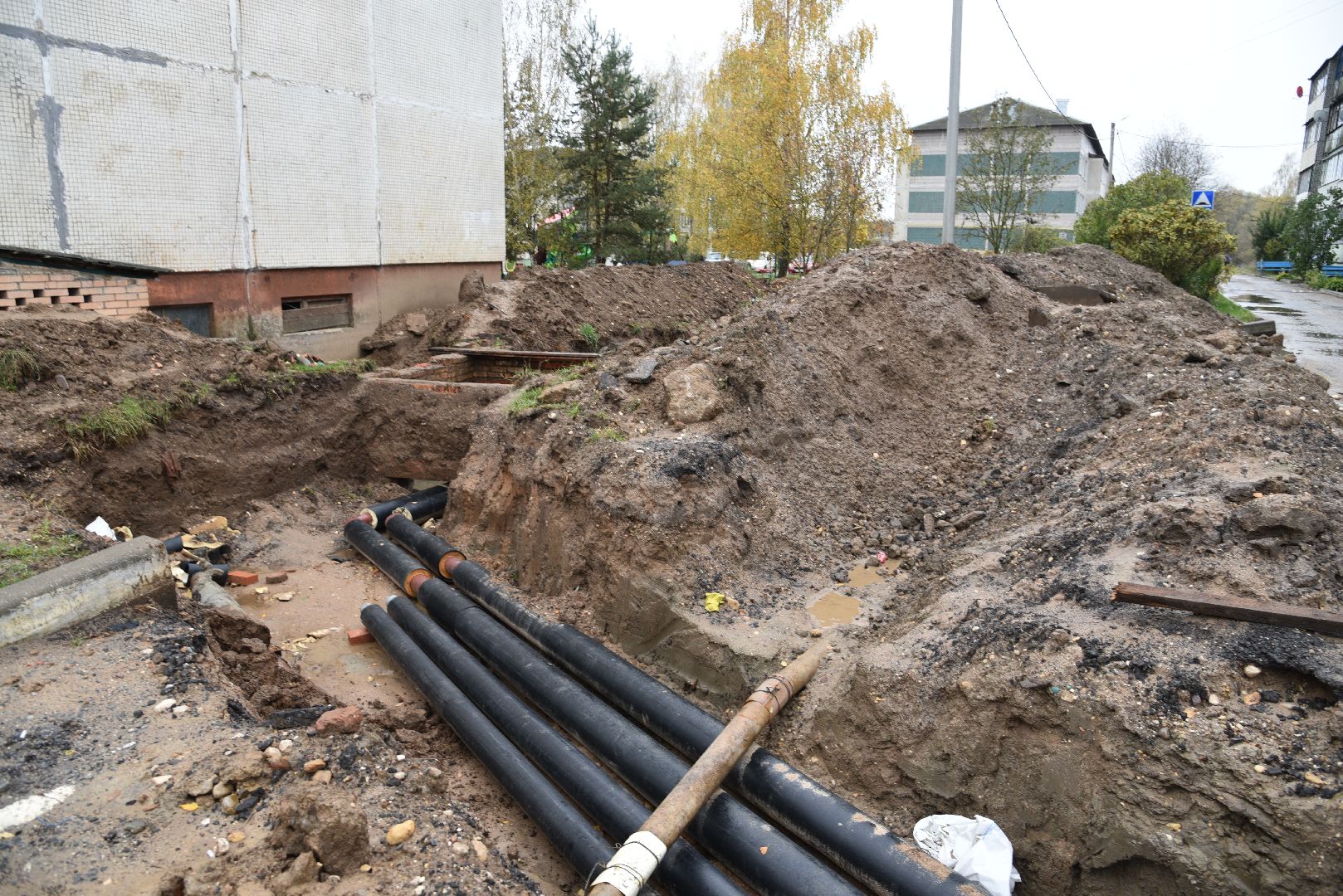 лотошино, новолотошино, жкх, коммунальная инфраструктура, теплотрасса, трубы, замена теплотрассы, замена труб,