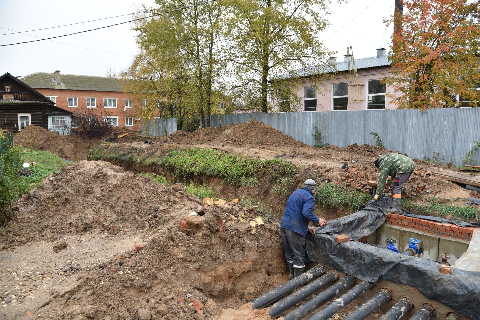 лотошино, новолотошино, жкх, коммунальная инфраструктура, теплотрасса, трубы, замена теплотрассы, замена труб,