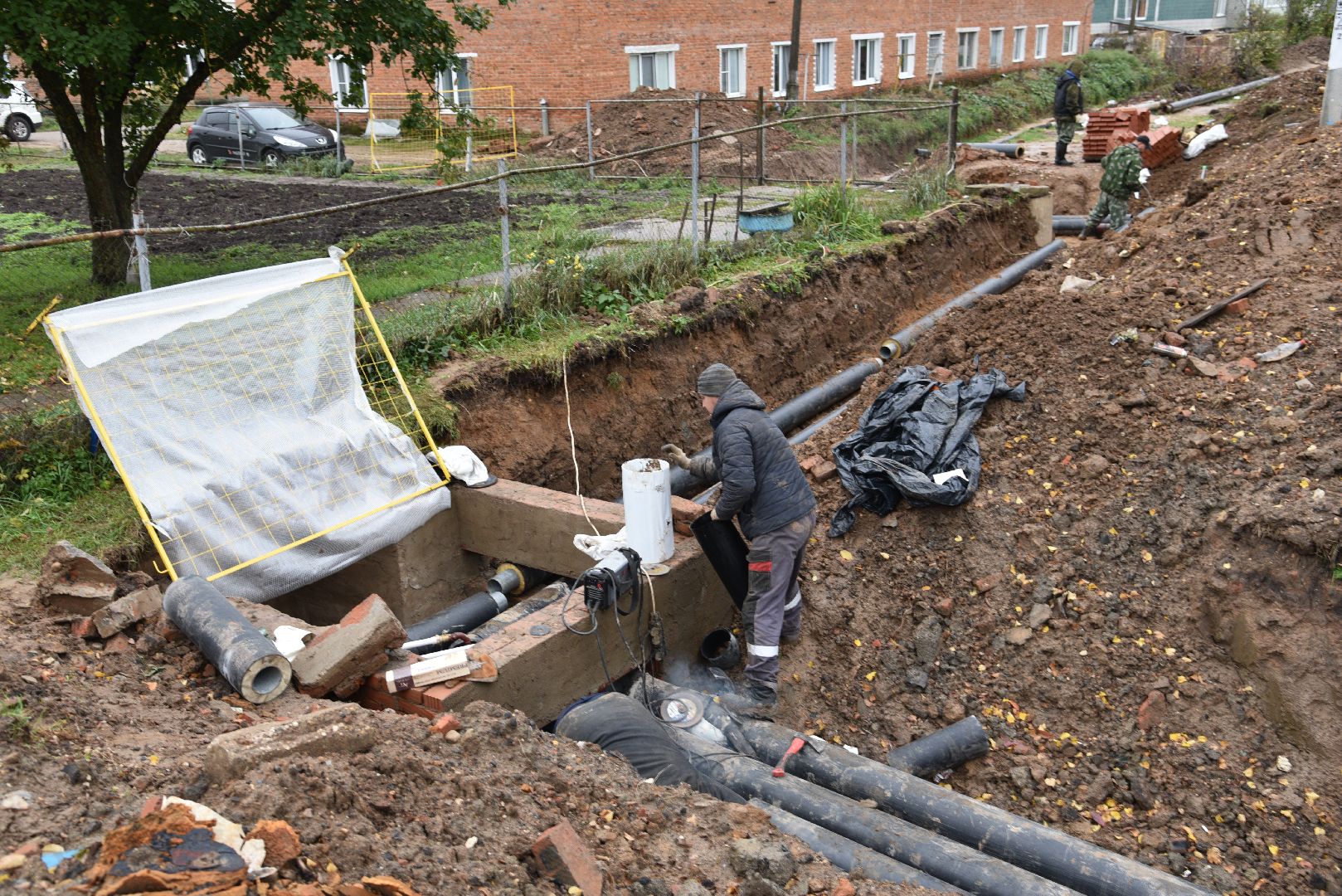 лотошино, новолотошино, жкх, коммунальная инфраструктура, теплотрасса, трубы, замена теплотрассы, замена труб,