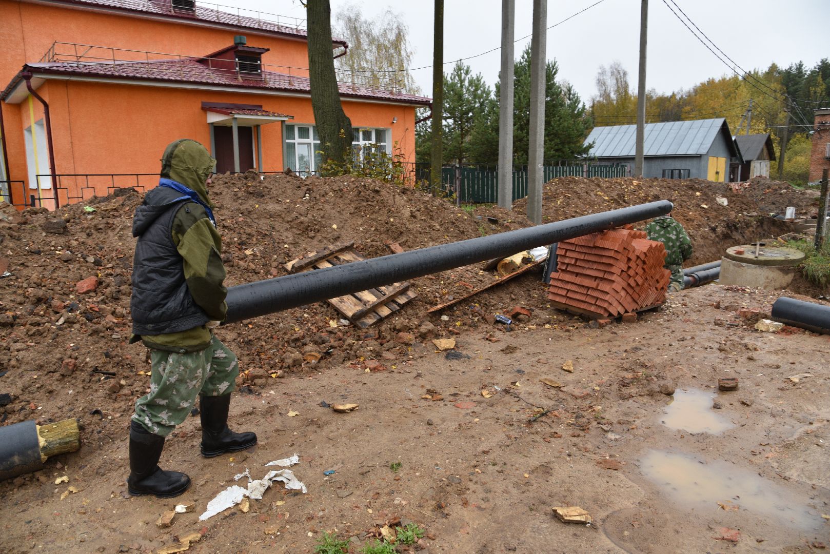 лотошино, новолотошино, жкх, коммунальная инфраструктура, теплотрасса, трубы, замена теплотрассы, замена труб,