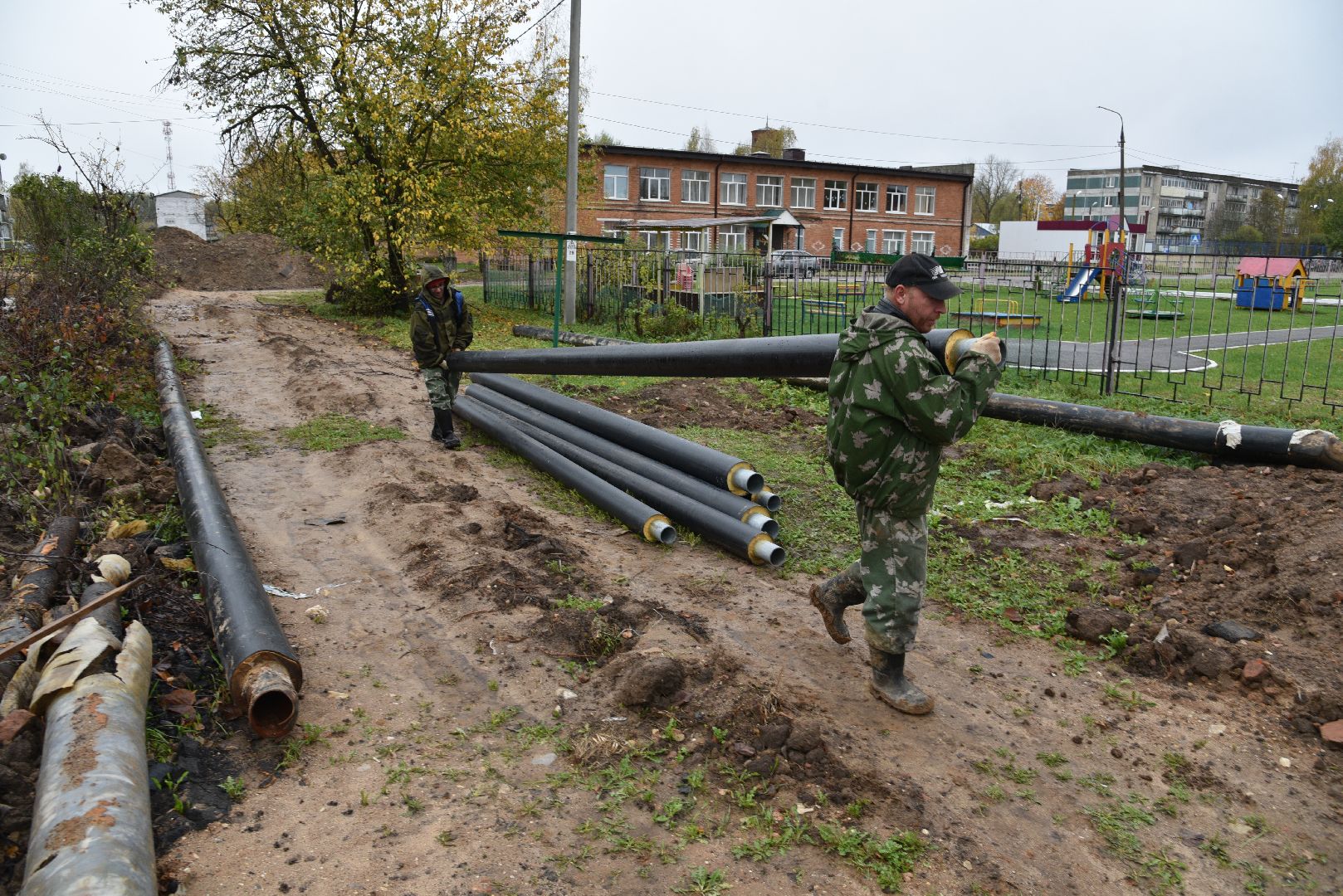 лотошино, новолотошино, жкх, коммунальная инфраструктура, теплотрасса, трубы, замена теплотрассы, замена труб,