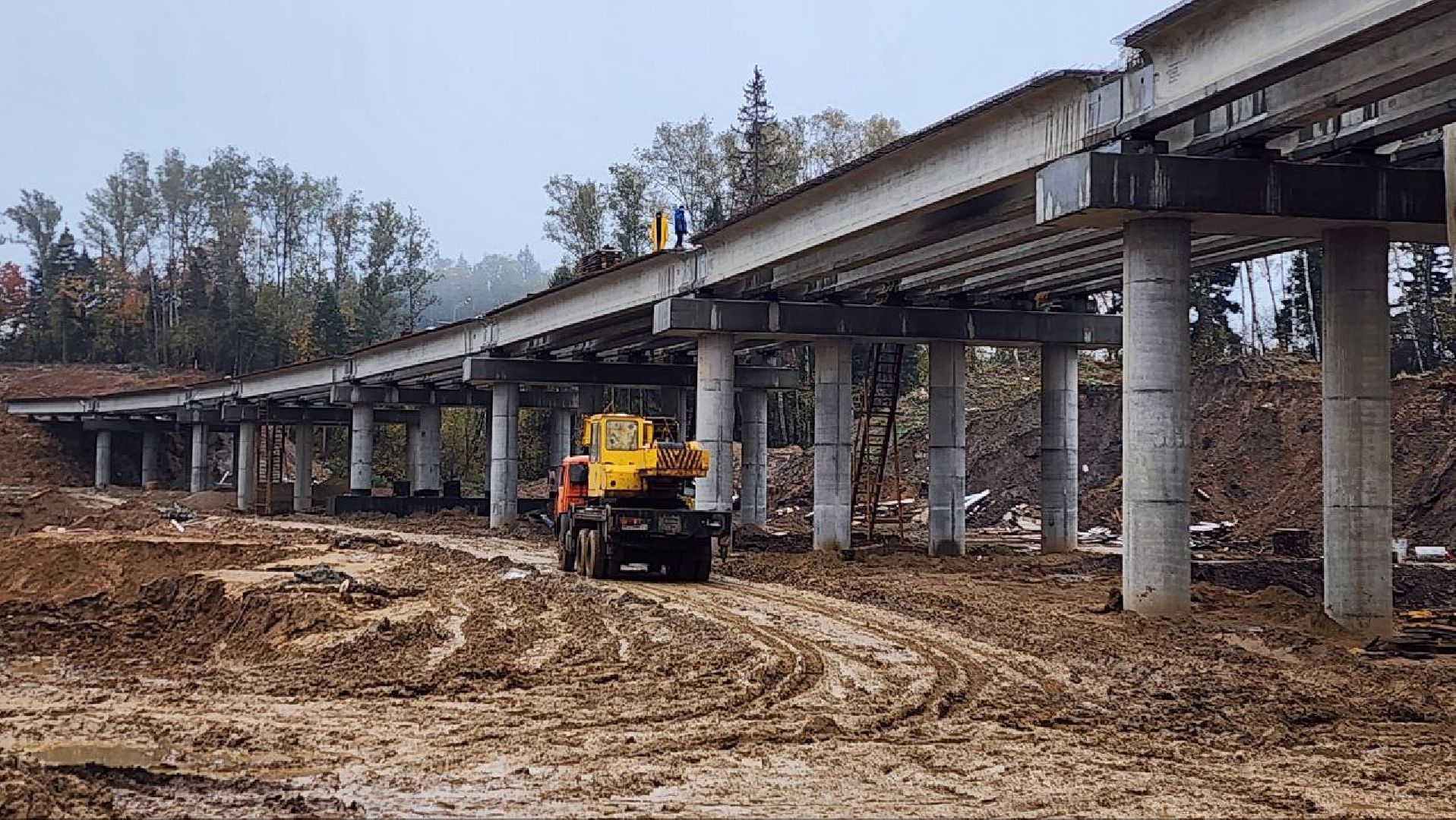 строительство, мост, дорога,