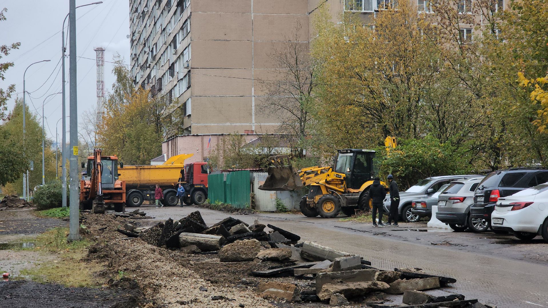 ремонт автомобильных дорог, бордюрный камень, лобня,