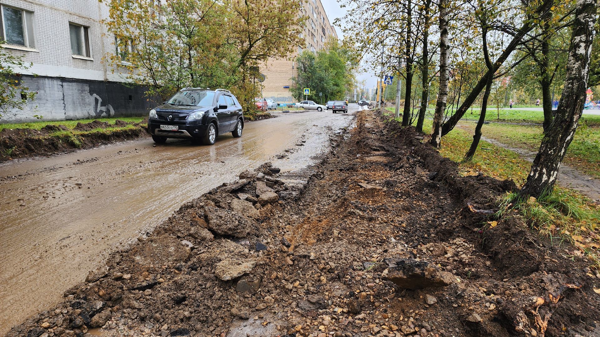 ремонт автомобильных дорог, бордюрный камень, лобня,