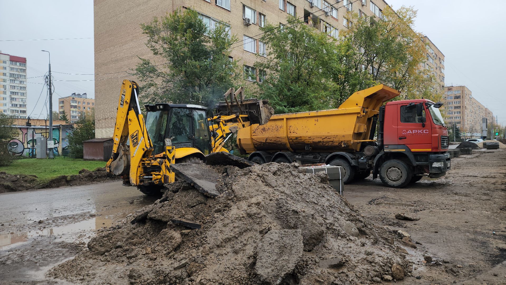 ремонт автомобильных дорог, бордюрный камень, лобня,