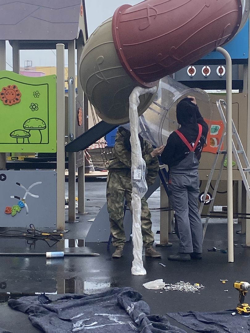 губернаторская детская площадка, Власиха благоустройство, новый игровой комплекс, игровой комплекс Забава, ГК Забава,