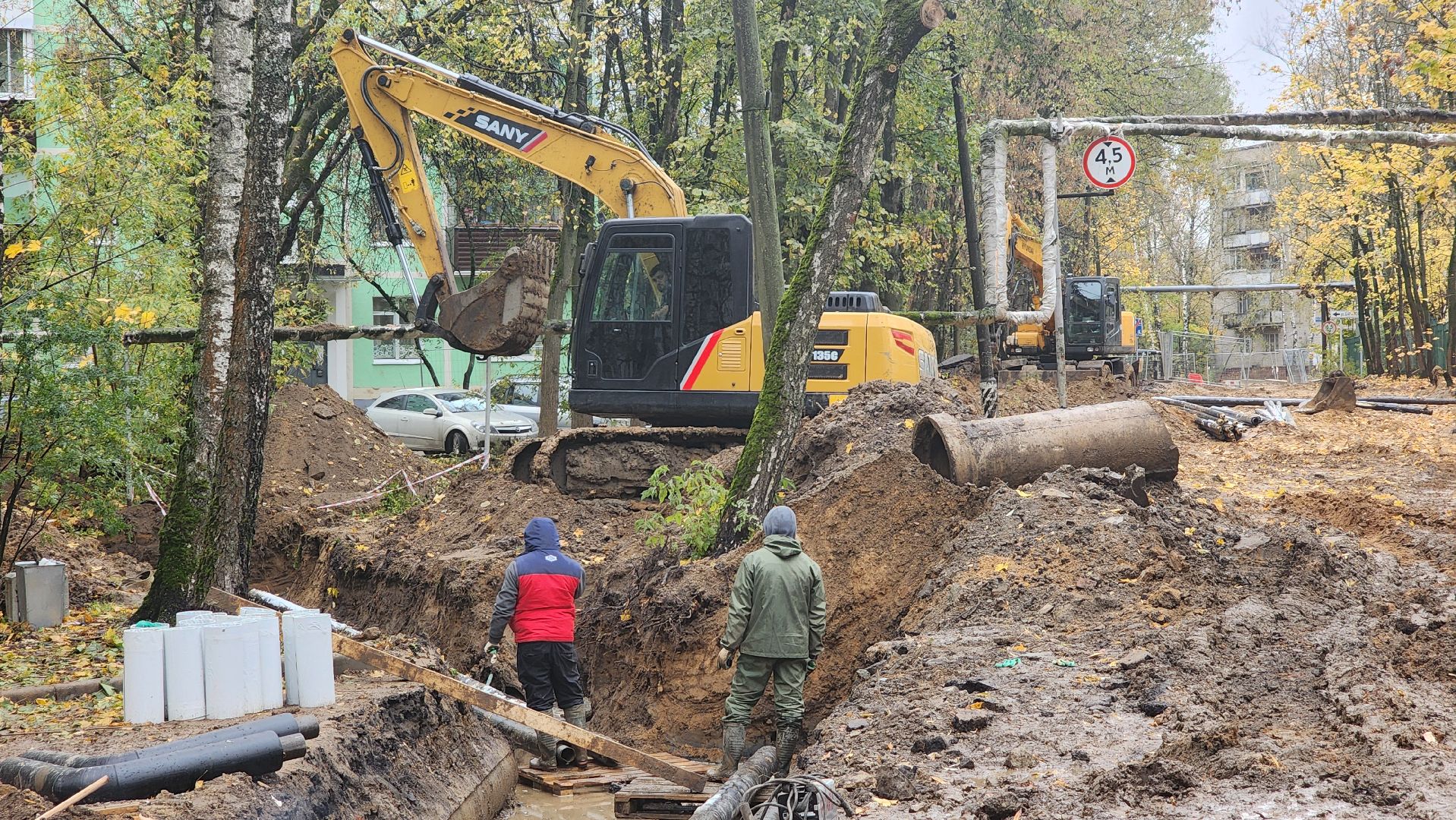 Солнечногорск, отопление, микрорайон Выстрел, капремонт теплосети, жкх,