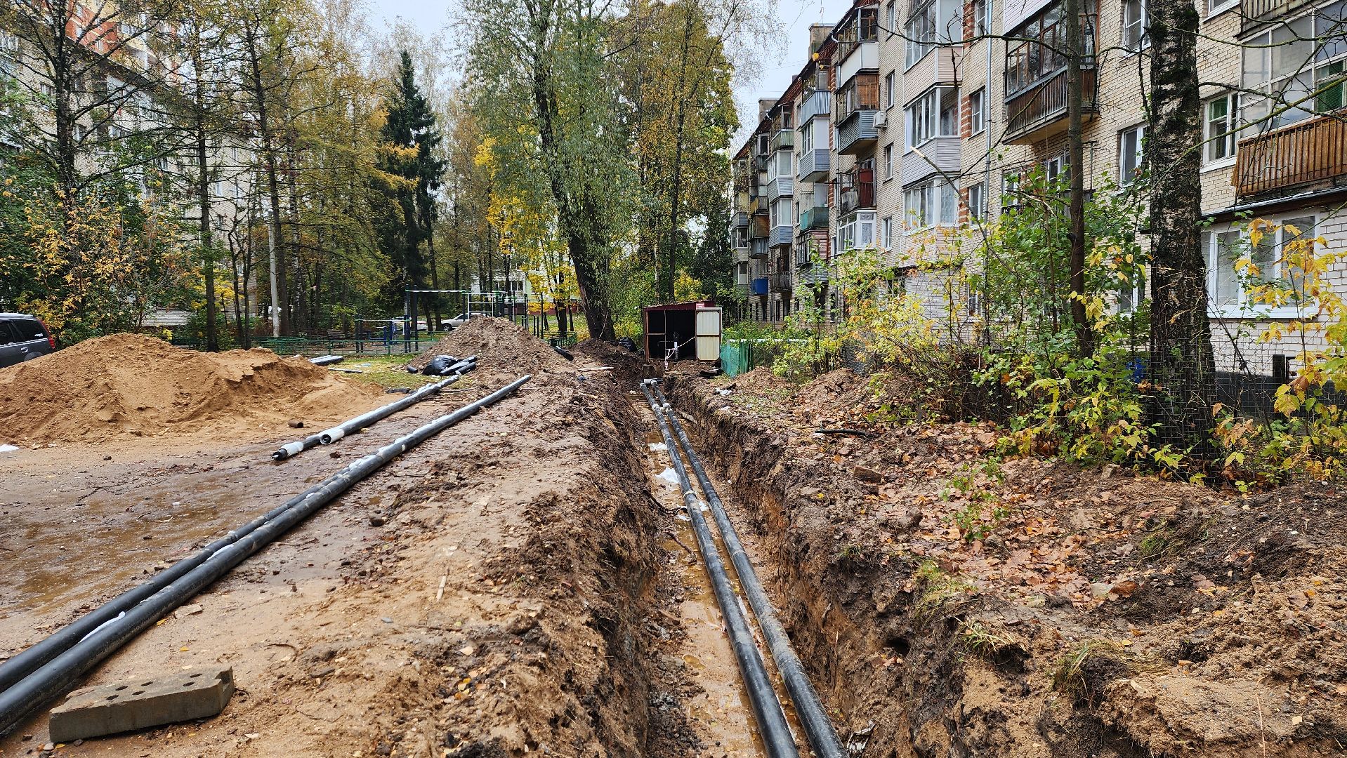 Солнечногорск, отопление, микрорайон Выстрел, капремонт теплосети, жкх,