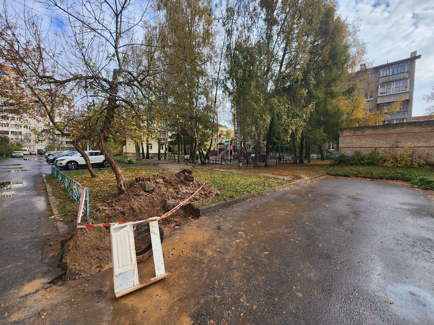 Чехов, ремонт теплосети, устранение аварии, теплоснабжение, пуск отопления, улица Лопасненская, МП ЖКХ Чеховского района,