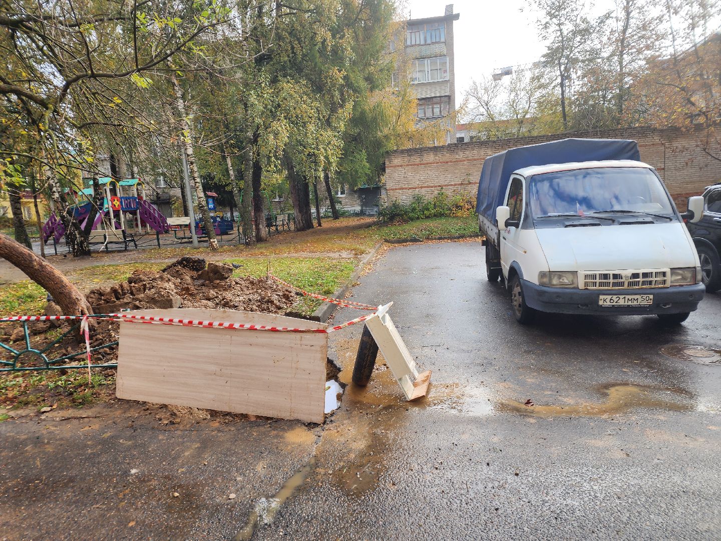 Чехов, ремонт теплосети, устранение аварии, теплоснабжение, пуск отопления, улица Лопасненская, МП ЖКХ Чеховского района,
