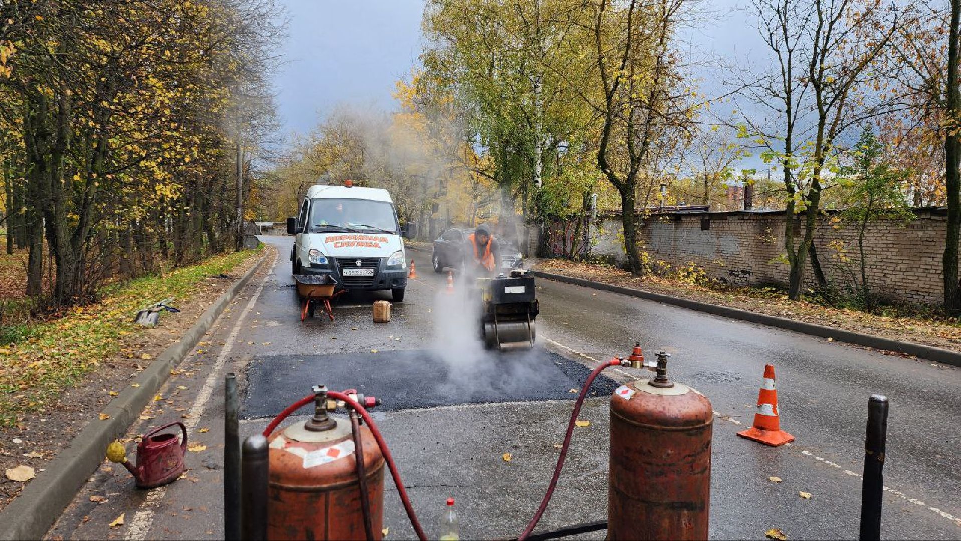 ремонт автомобильных дорог, дорога, асфальтирование, ямочный ремонт,