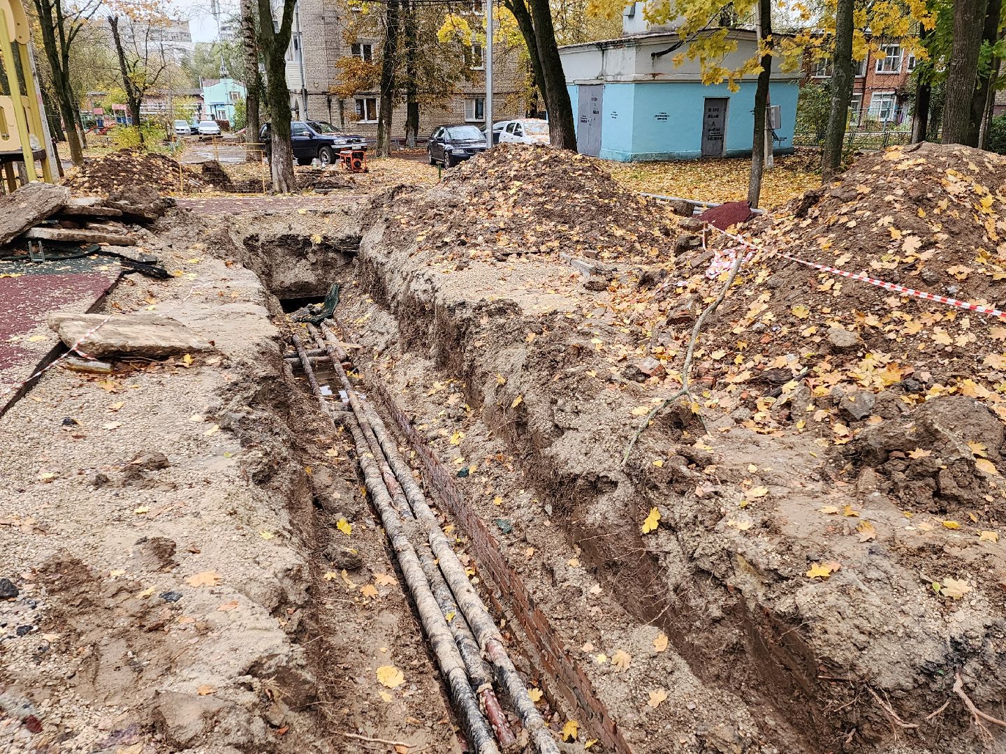 Чехов, улица Чехова, ремонт тепловых сетей, устранение аварии, теплоснабжение, пуск отопления, глава округа михаил собакин,