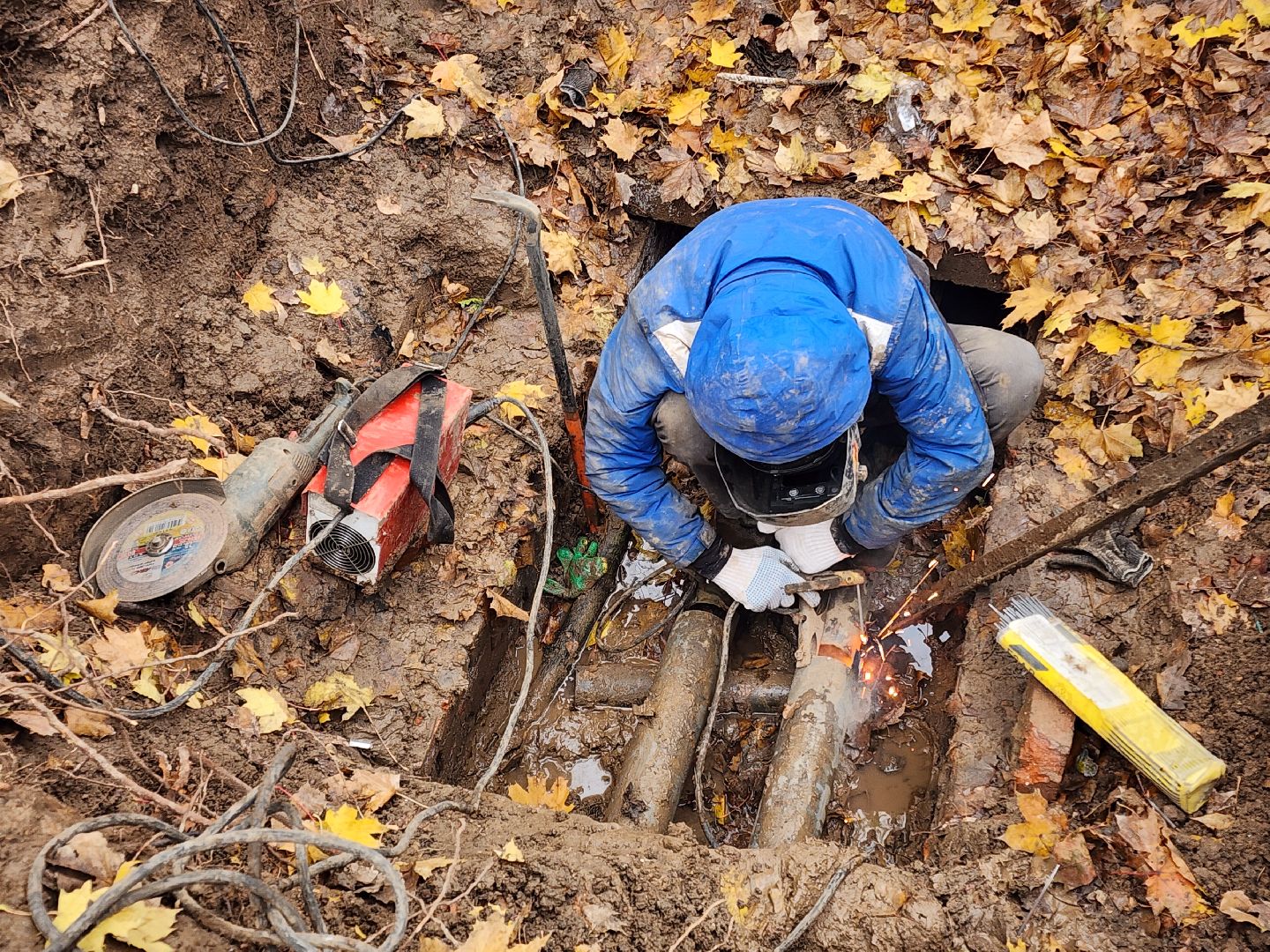 Чехов, улица Чехова, ремонт тепловых сетей, устранение аварии, теплоснабжение, пуск отопления, глава округа михаил собакин,