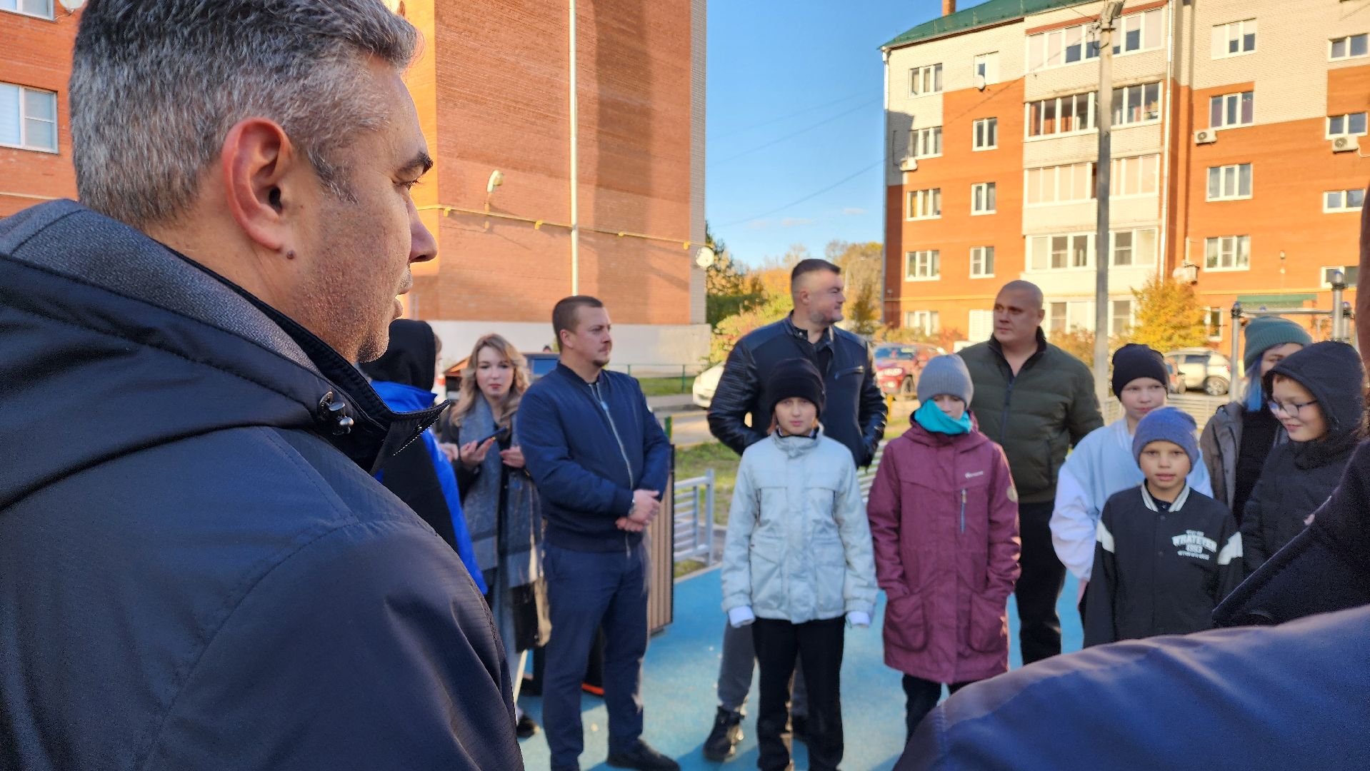 Бронницы, Открытие детской площадки, Новая детская площадка по губернаторской программе, Новая игровая площадка в Комсомольском переулке,