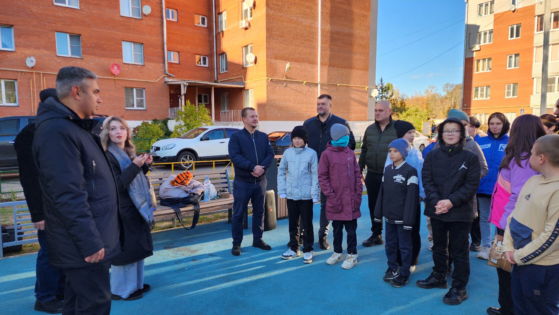 Бронницы, Открытие детской площадки, Новая детская площадка по губернаторской программе, Новая игровая площадка в Комсомольском переулке,