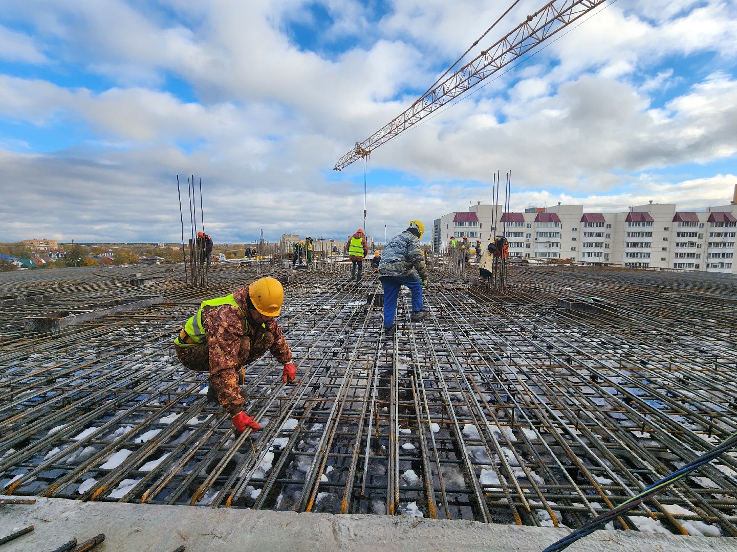 Чехов, улица Мира, детская поликлиника, строительство, монолитные работы, нацпроект здравоохранение, минстрой мо,