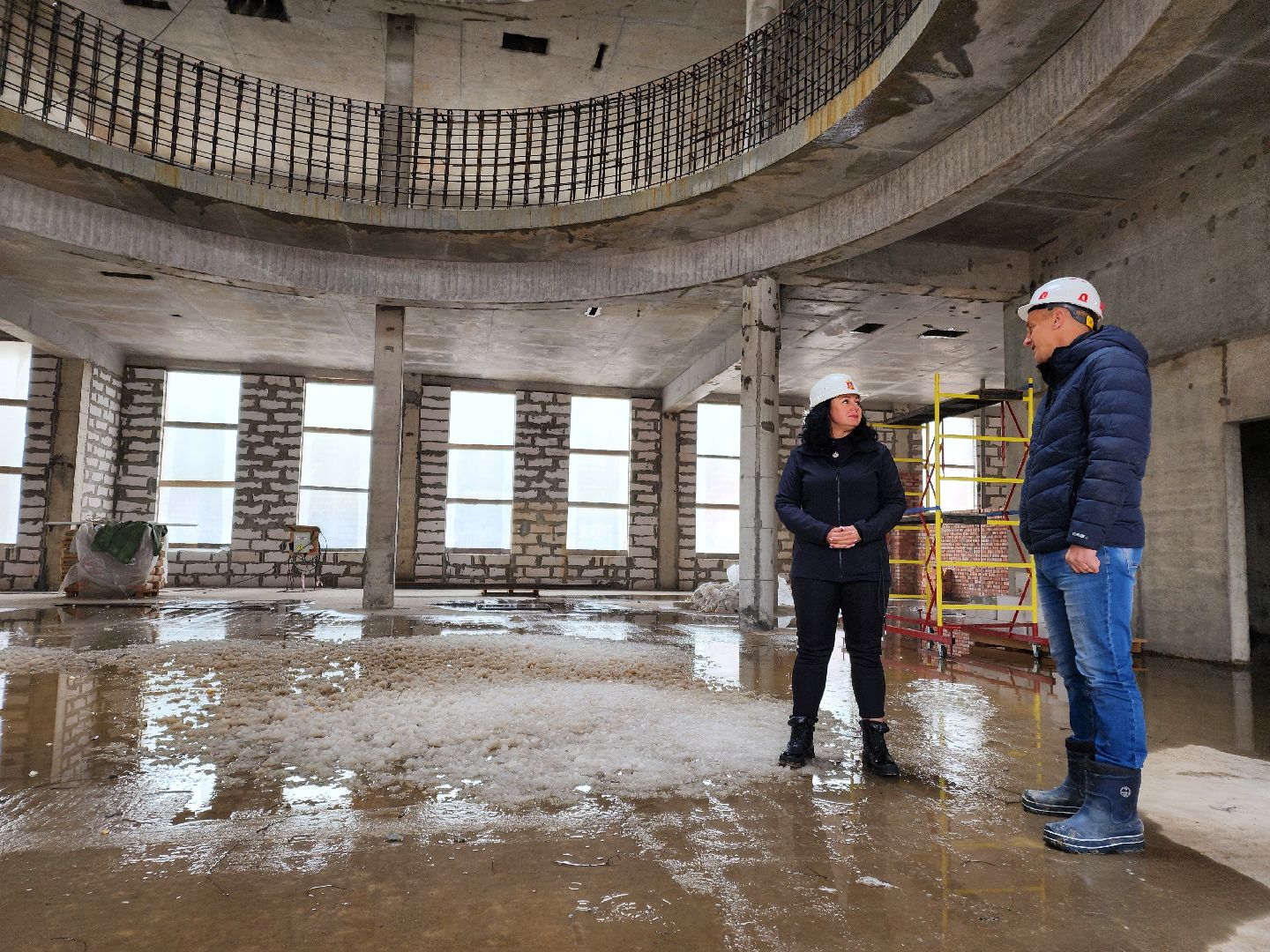 Чехов, улица Мира, детская поликлиника, строительство, монолитные работы, нацпроект здравоохранение, минстрой мо,