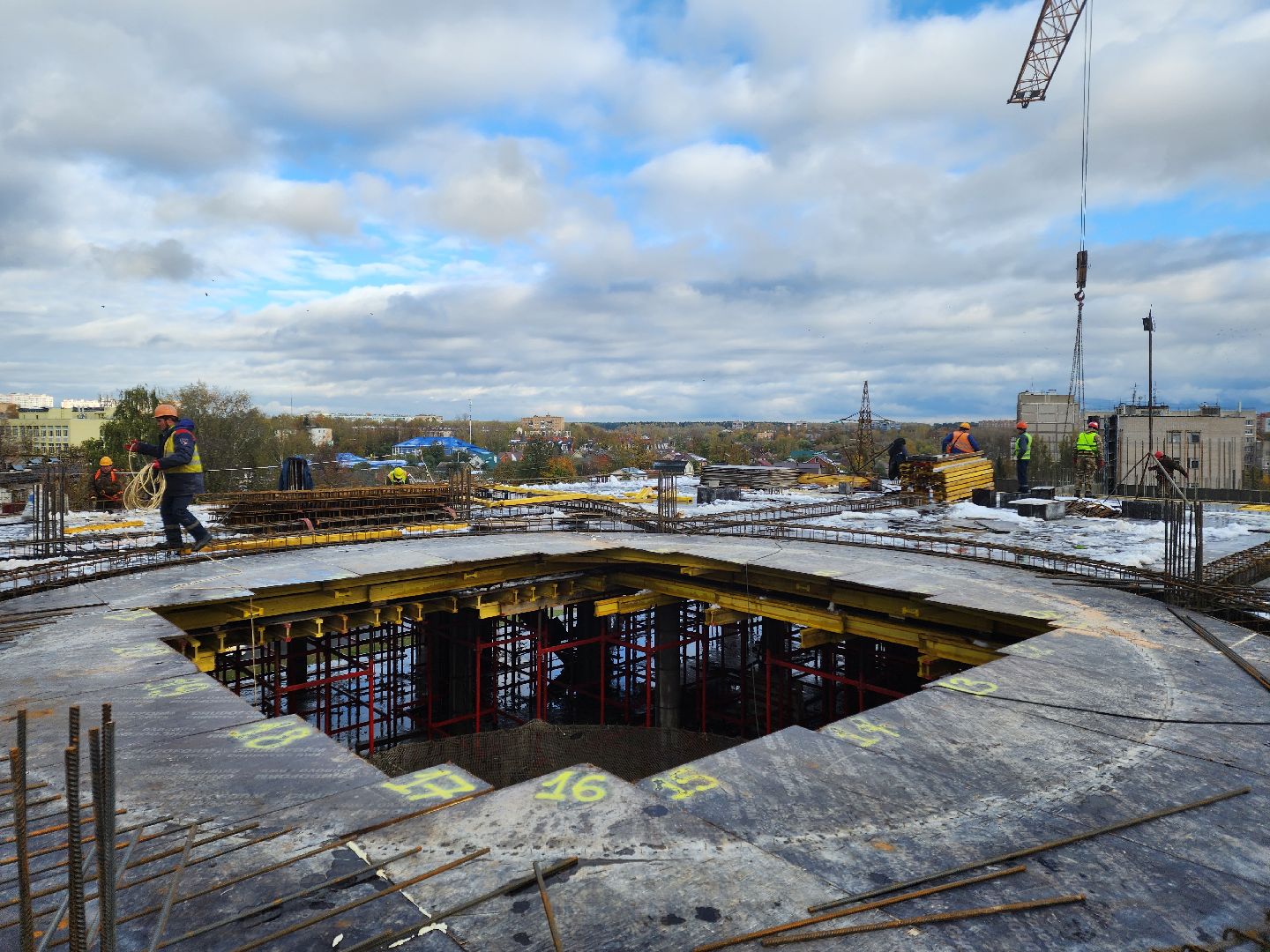 Чехов, улица Мира, детская поликлиника, строительство, монолитные работы, нацпроект здравоохранение, минстрой мо,