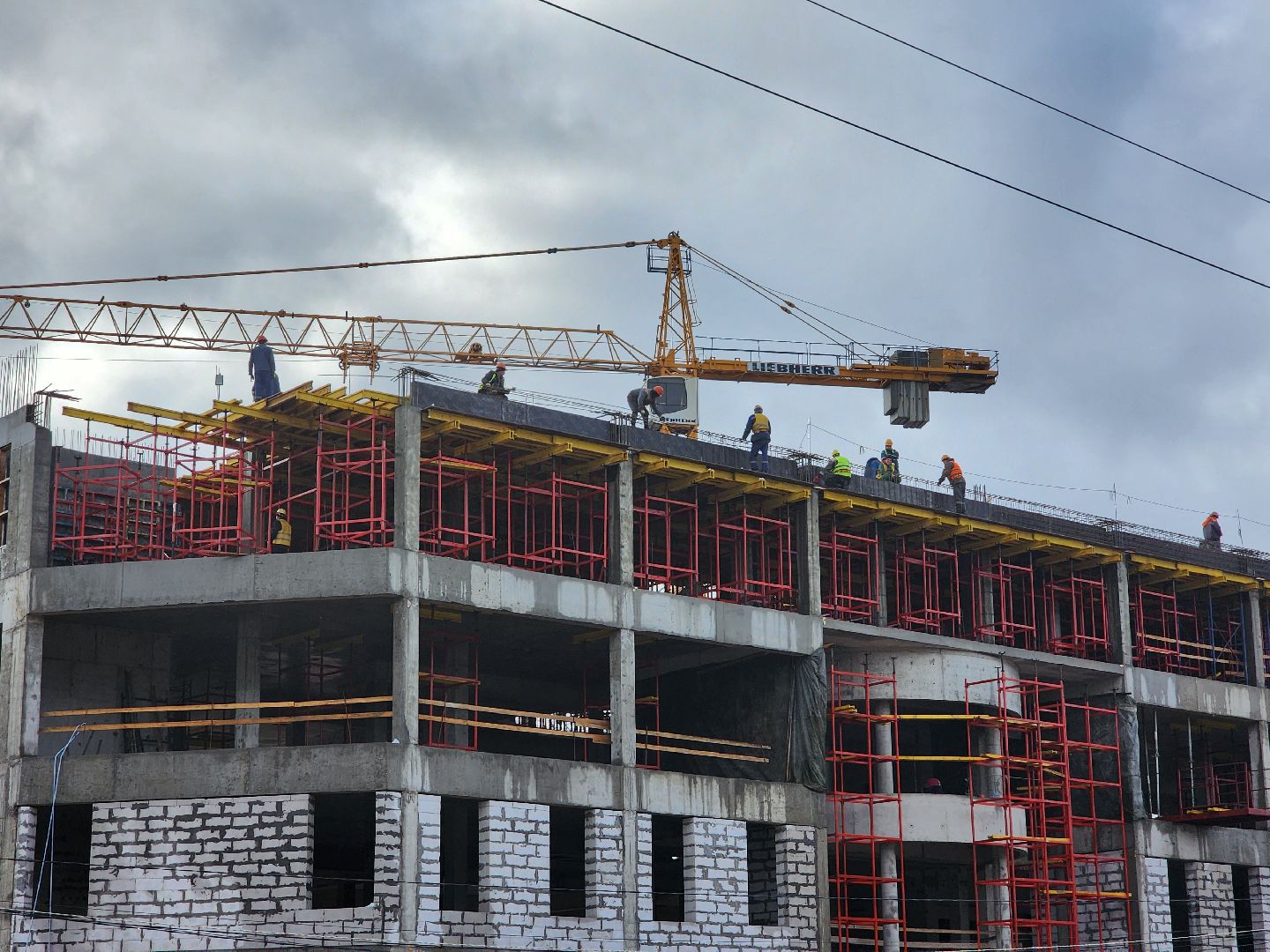 Чехов, улица Мира, детская поликлиника, строительство, монолитные работы, нацпроект здравоохранение, минстрой мо,