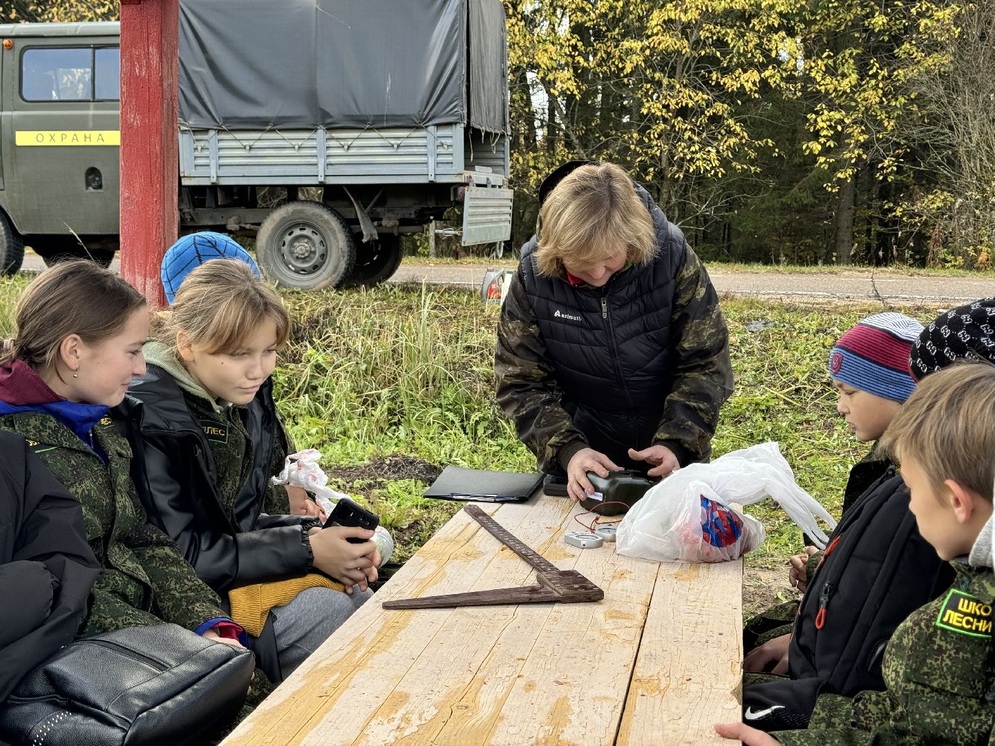 лесничество, урок в лесу, школьное лесничество,