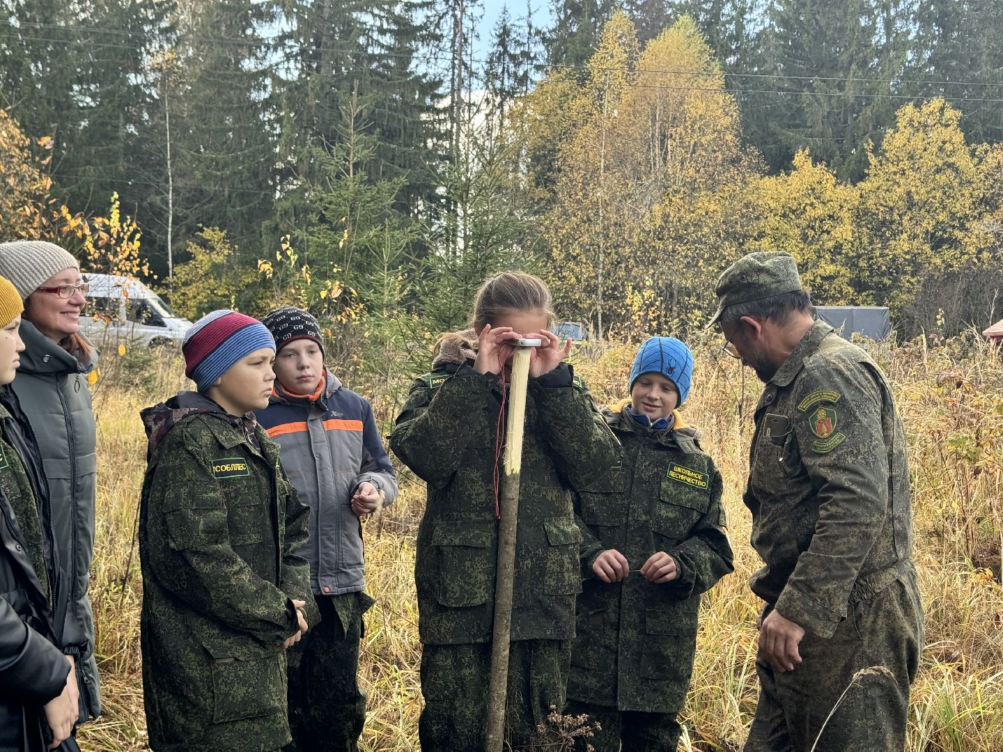 лесничество, урок в лесу, школьное лесничество,