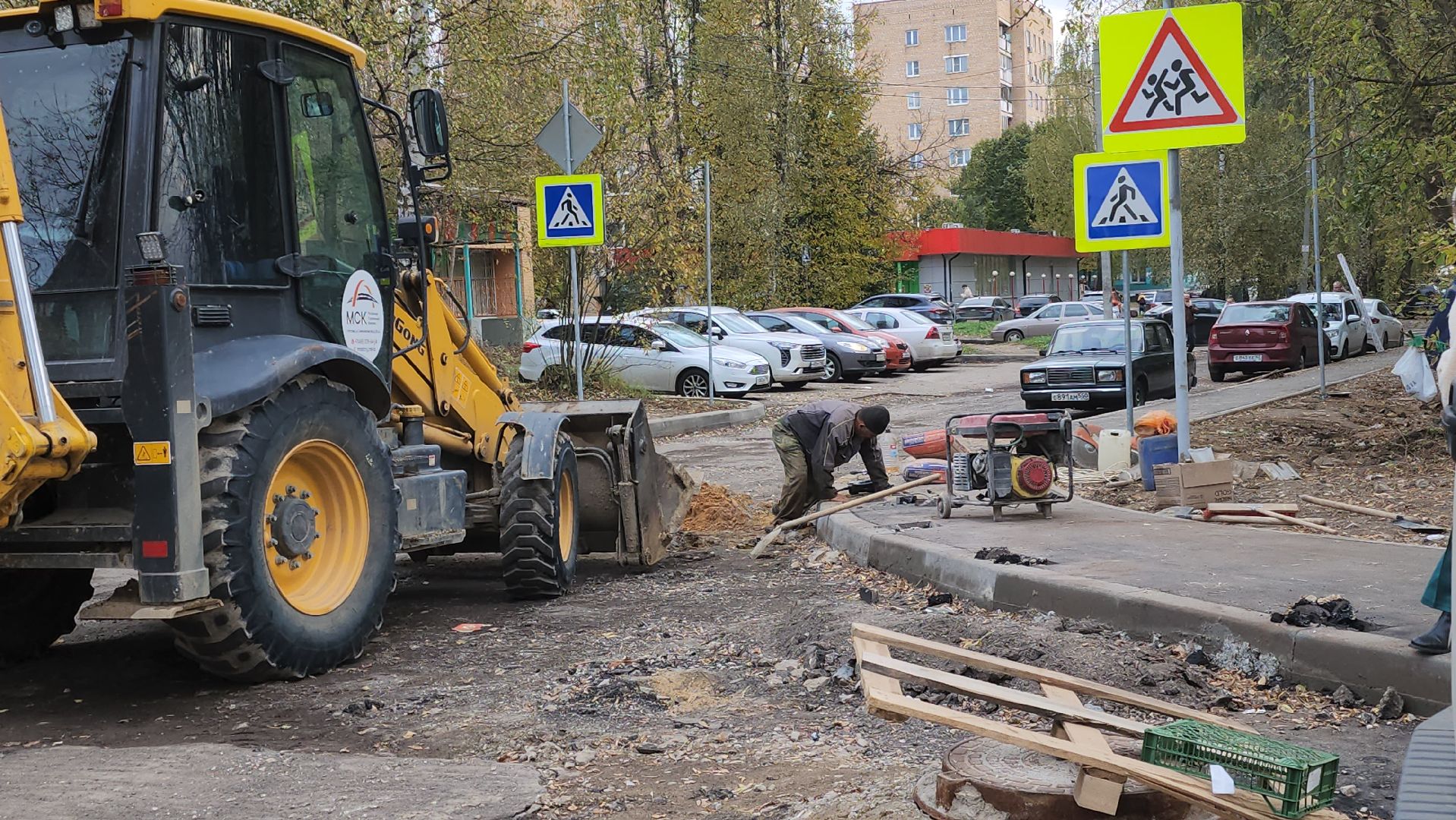 долгопрудный, Бригантина, пешеходные дорожки, забор, ремонт,