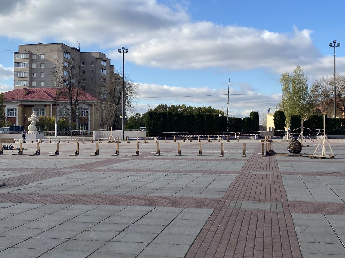 Каток, Начало строительства, Зима, Лед,