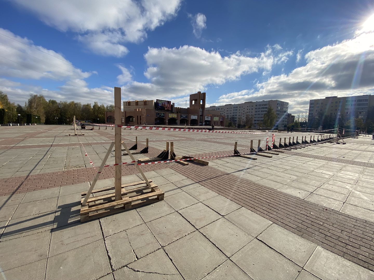 Каток, Начало строительства, Зима, Лед,