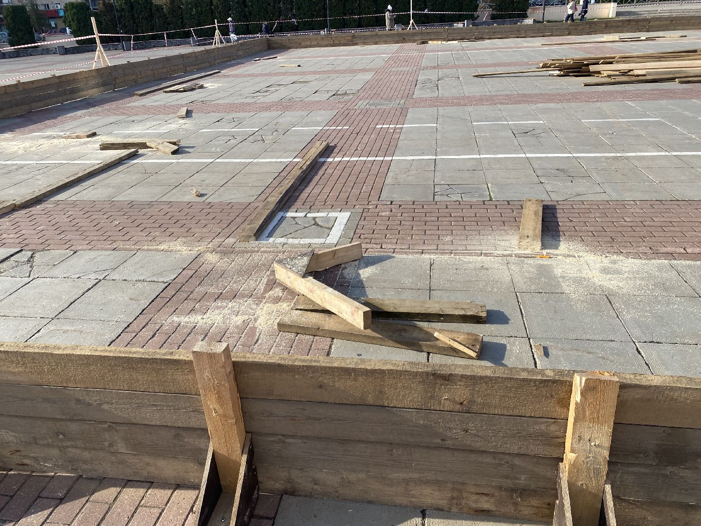 Каток, Начало строительства, Зима, Лед,