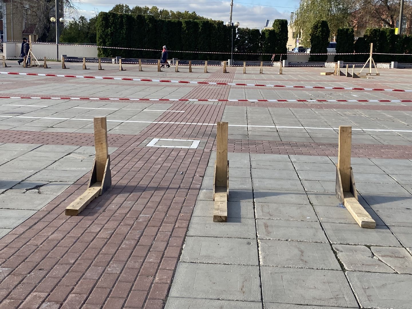 Каток, Начало строительства, Зима, Лед,