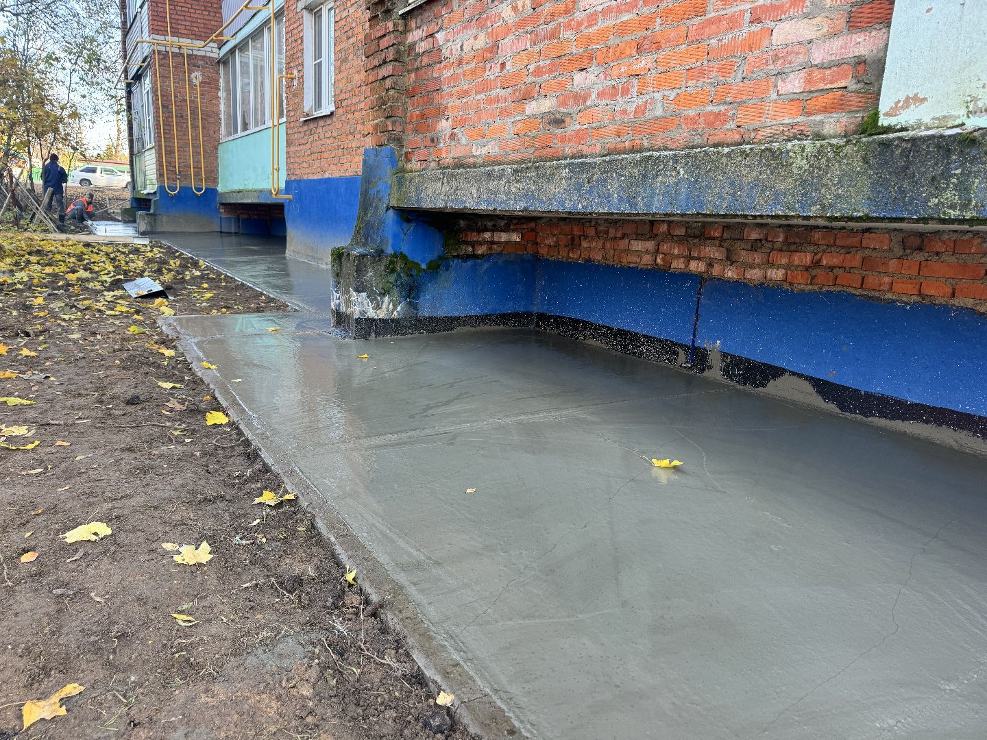 шаховская, отмостка, ремонт фасада, ремонт фасада дома,