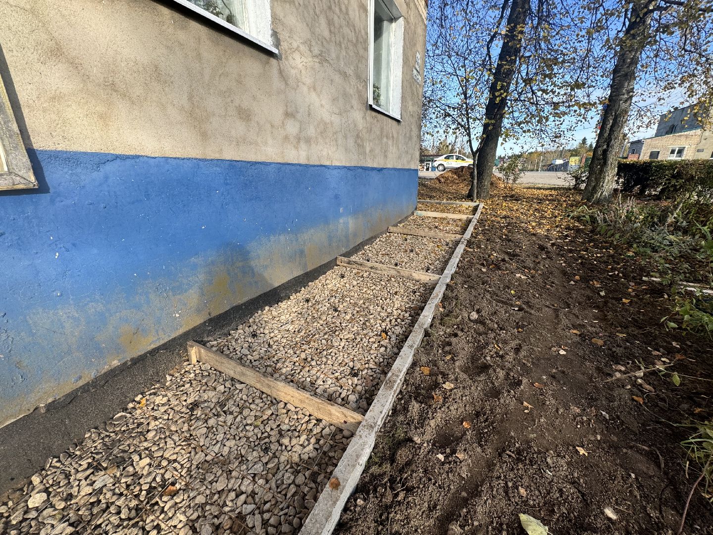 шаховская, отмостка, ремонт фасада, ремонт фасада дома,