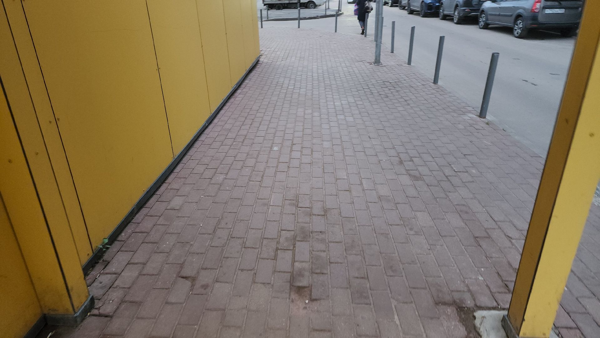 долгопрудный, жк бригантина, тротуарная плитка, бордюр,дорожные столбики, благоустройство,