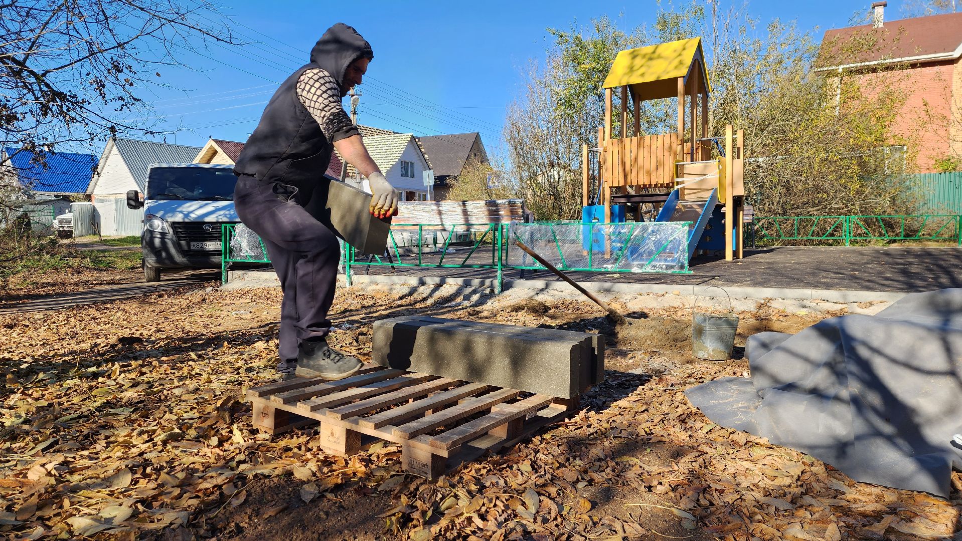 детская площадка, деревня, детская игровая площадка,