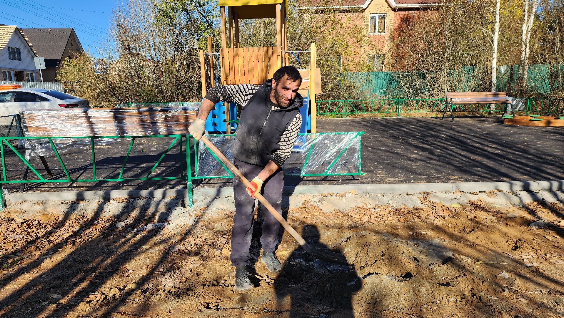 детская площадка, деревня, детская игровая площадка,