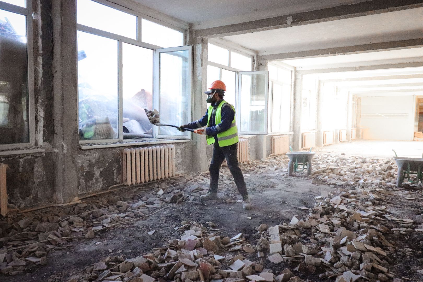 Клин, общество, строительство, образование, ремонт школы,